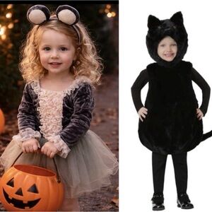 Black Fat Cat & Mouse Costume Size 4T-5T ~twins~ 4-5years